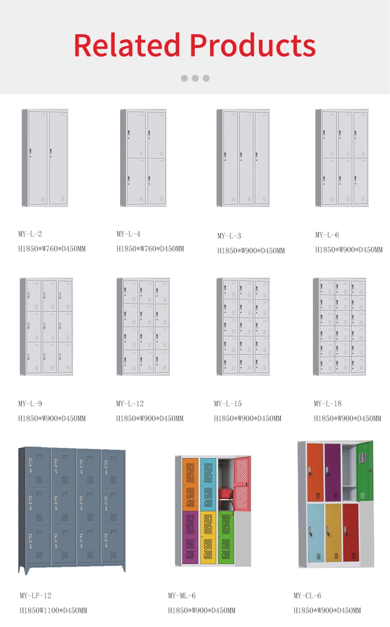 Classic Cold Rolled Steel 2 Door Storage Clothes Wardrobe Iron Almirah Cabinet Separate Metal Locker