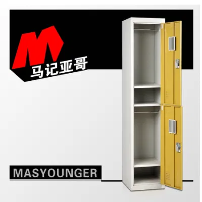 Classic Cold Rolled Steel 2 Door Storage Clothes Wardrobe Iron Almirah Cabinet Separate Metal Locker